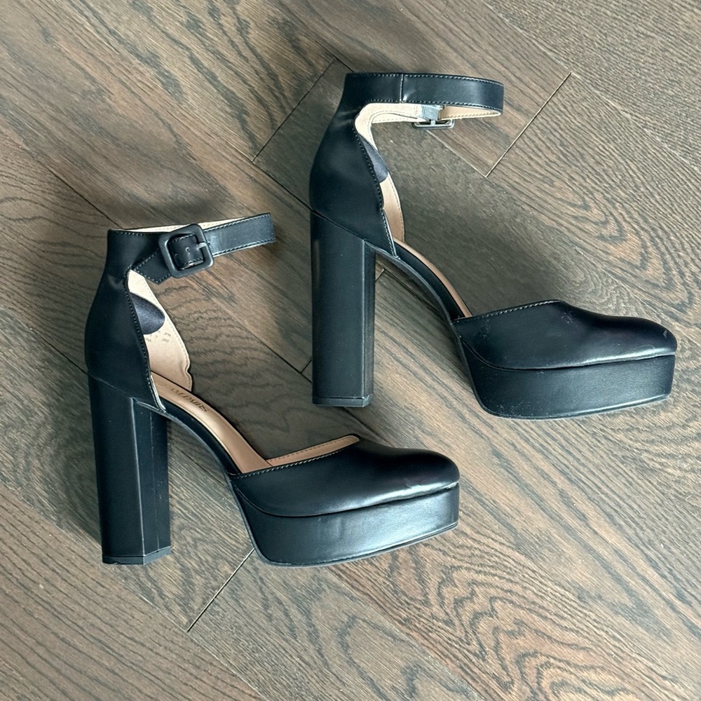 DREAM PAIRS Women's Platform High Chunky Heels